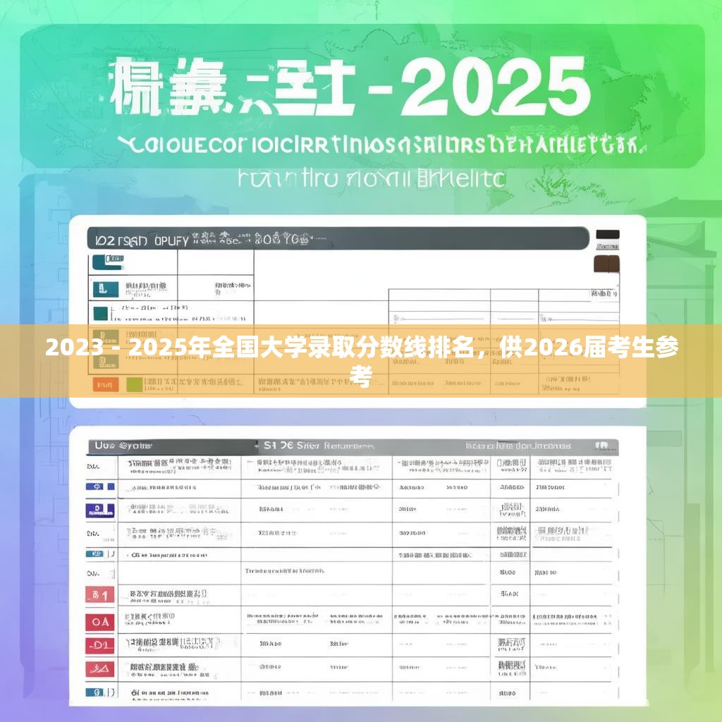 2023 - 2025年全国大学录取分数线排名，供2026届考生参考