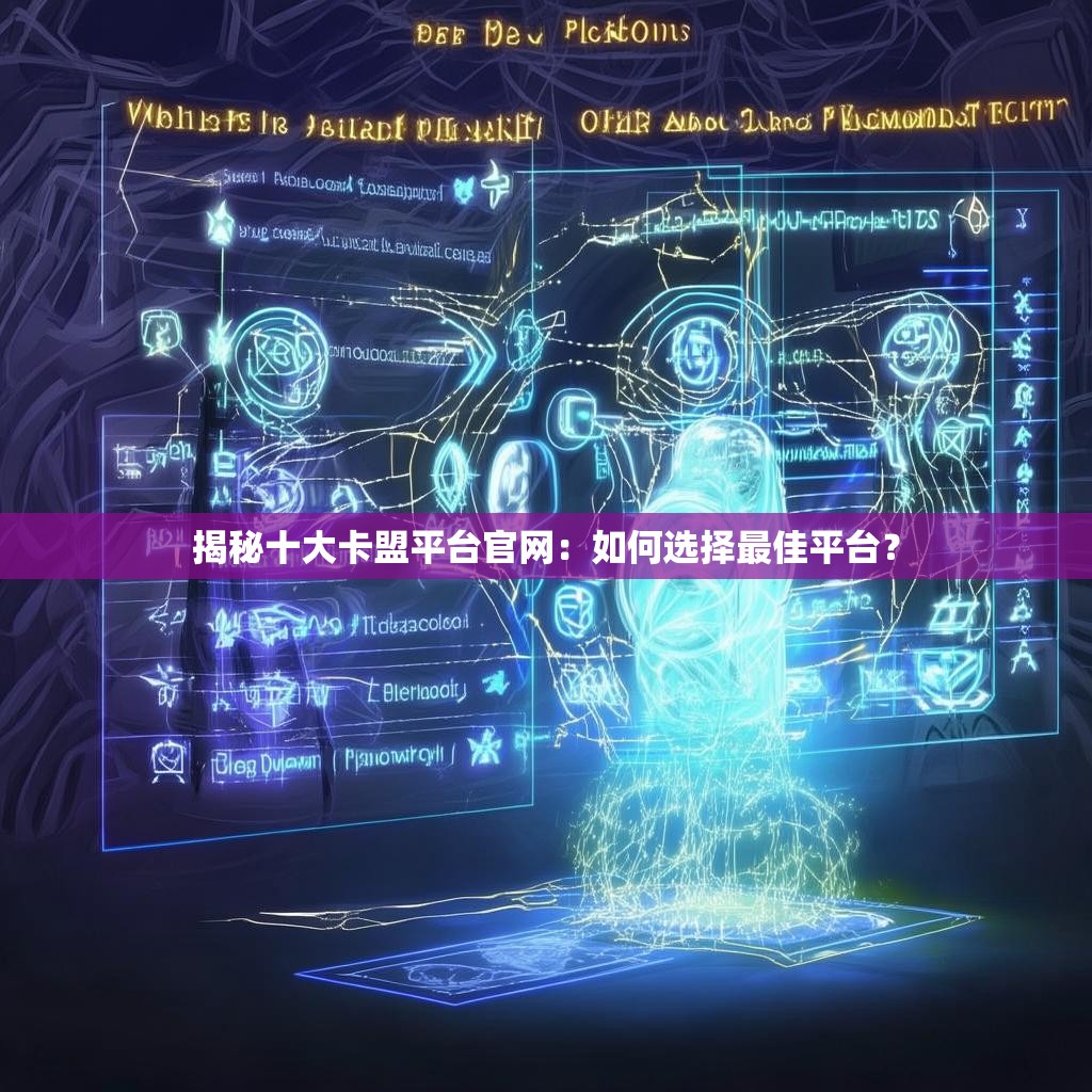 揭秘十大卡盟平台官网：如何选择最佳平台？