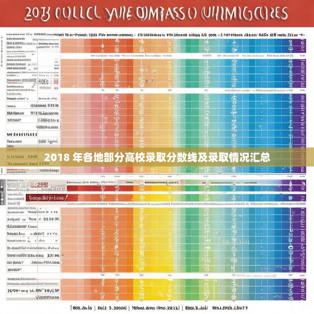 2018 年各地部分高校录取分数线及录取情况汇总