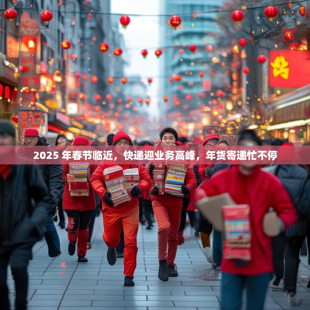 2025 年春节临近，快递迎业务高峰，年货寄递忙不停