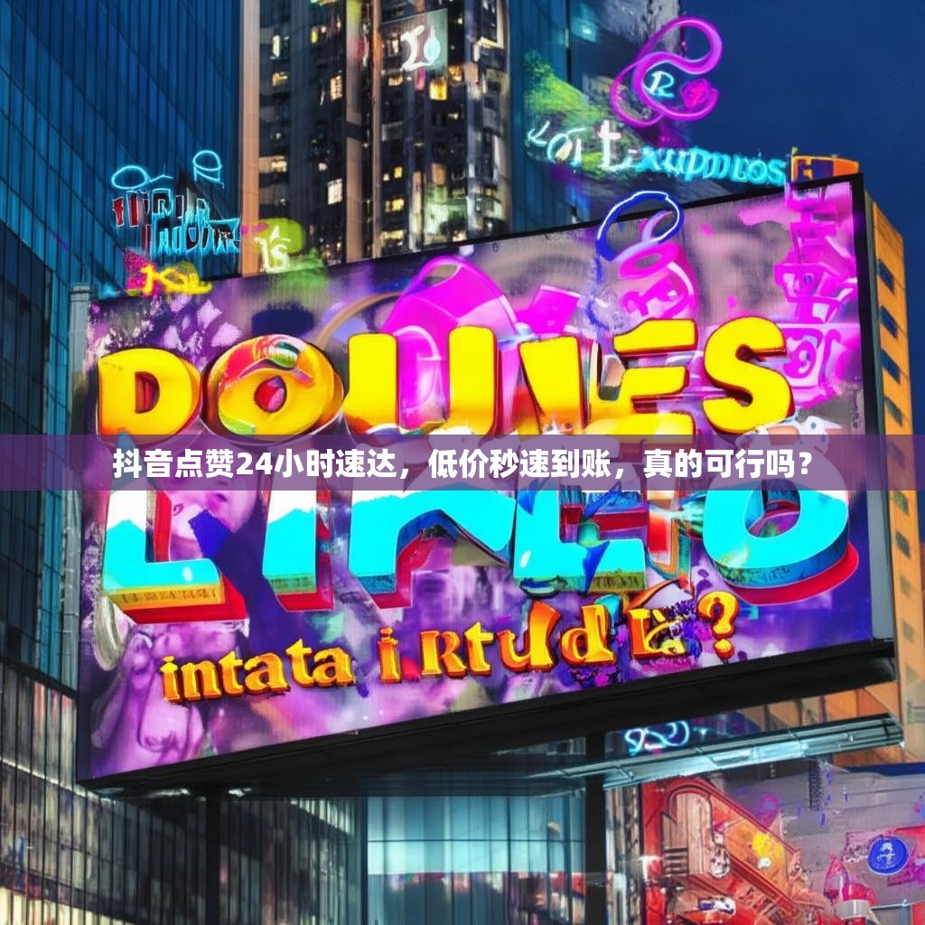 抖音点赞24小时速达，低价秒速到账，真的可行吗？