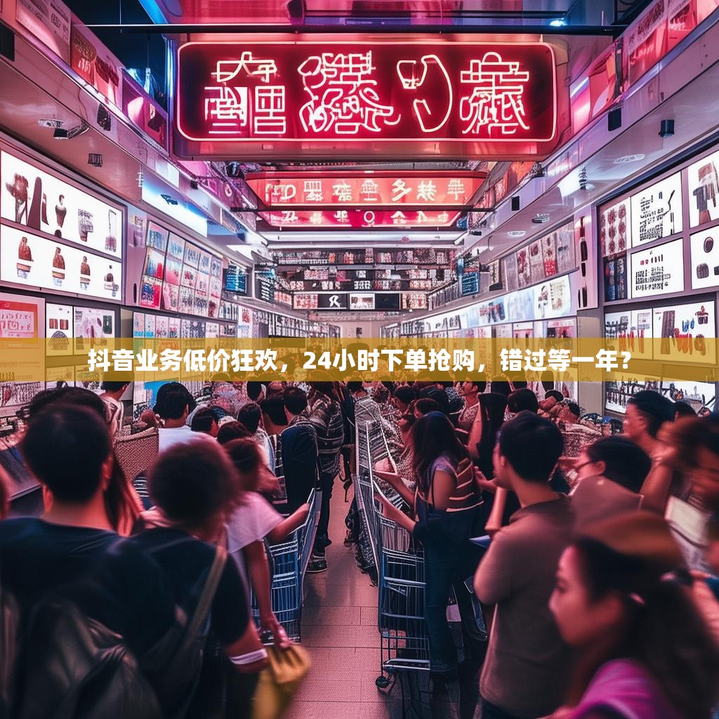 抖音业务低价狂欢,24小时下单抢购,错过等一年?