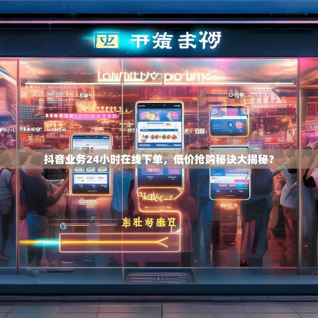 抖音业务24小时在线下单，低价抢购秘诀大揭秘？