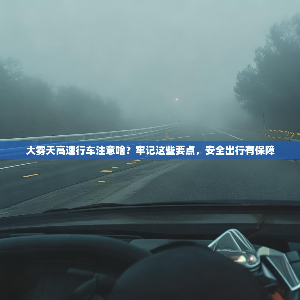 大雾天高速行车注意啥？牢记这些要点，安全出行有保障