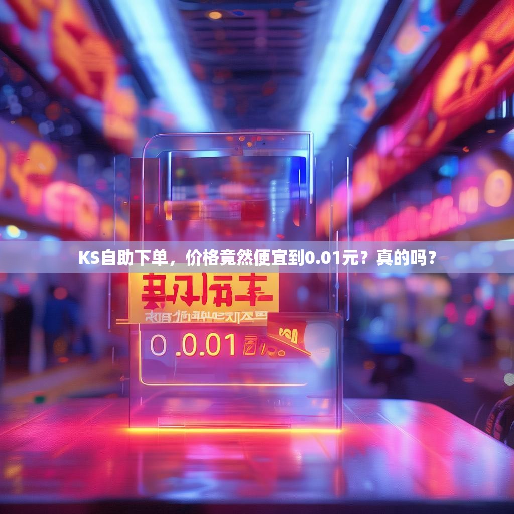 KS自助下单，价格竟然便宜到0.01元？真的吗？