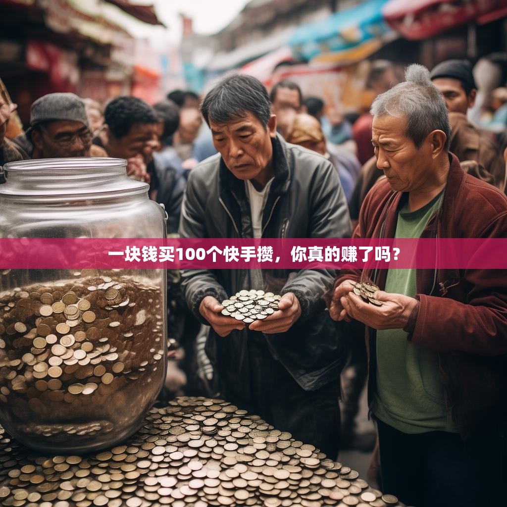 一块钱买100个快手攒，你真的赚了吗？