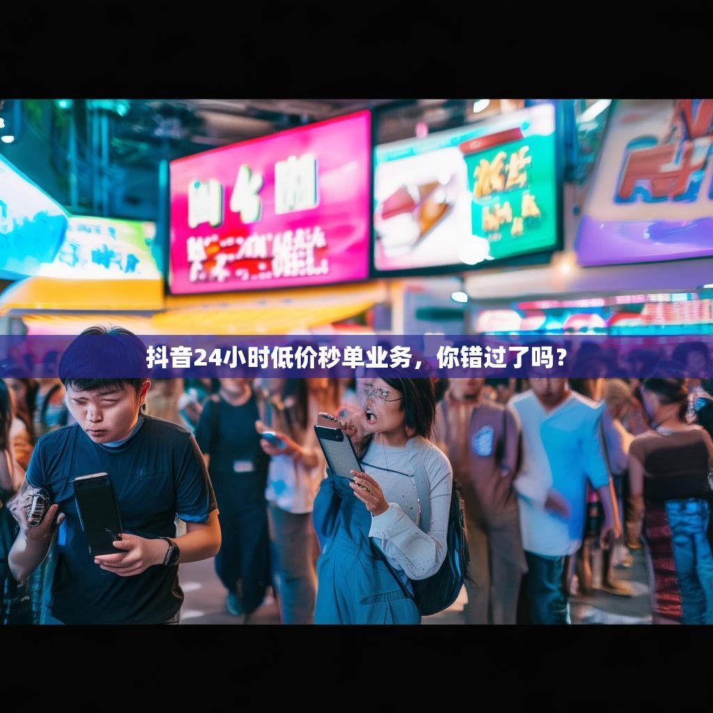 抖音24小时低价秒单业务，你错过了吗？