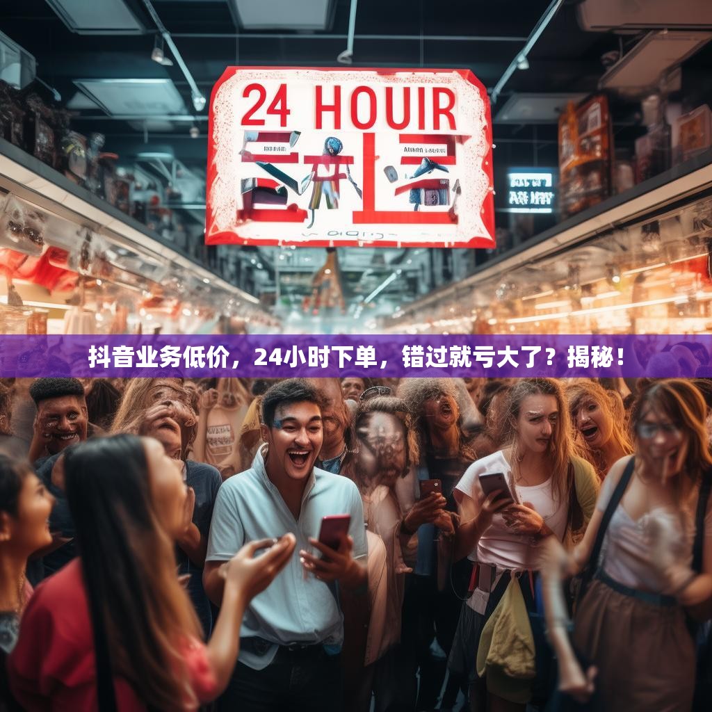 抖音业务低价，24小时下单，错过就亏大了？揭秘！